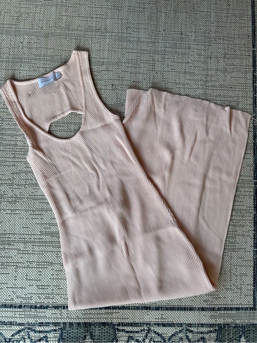 Significant Other Women 2 Venetia Dress Musk Pink Bodycon Ribbed Jersey
